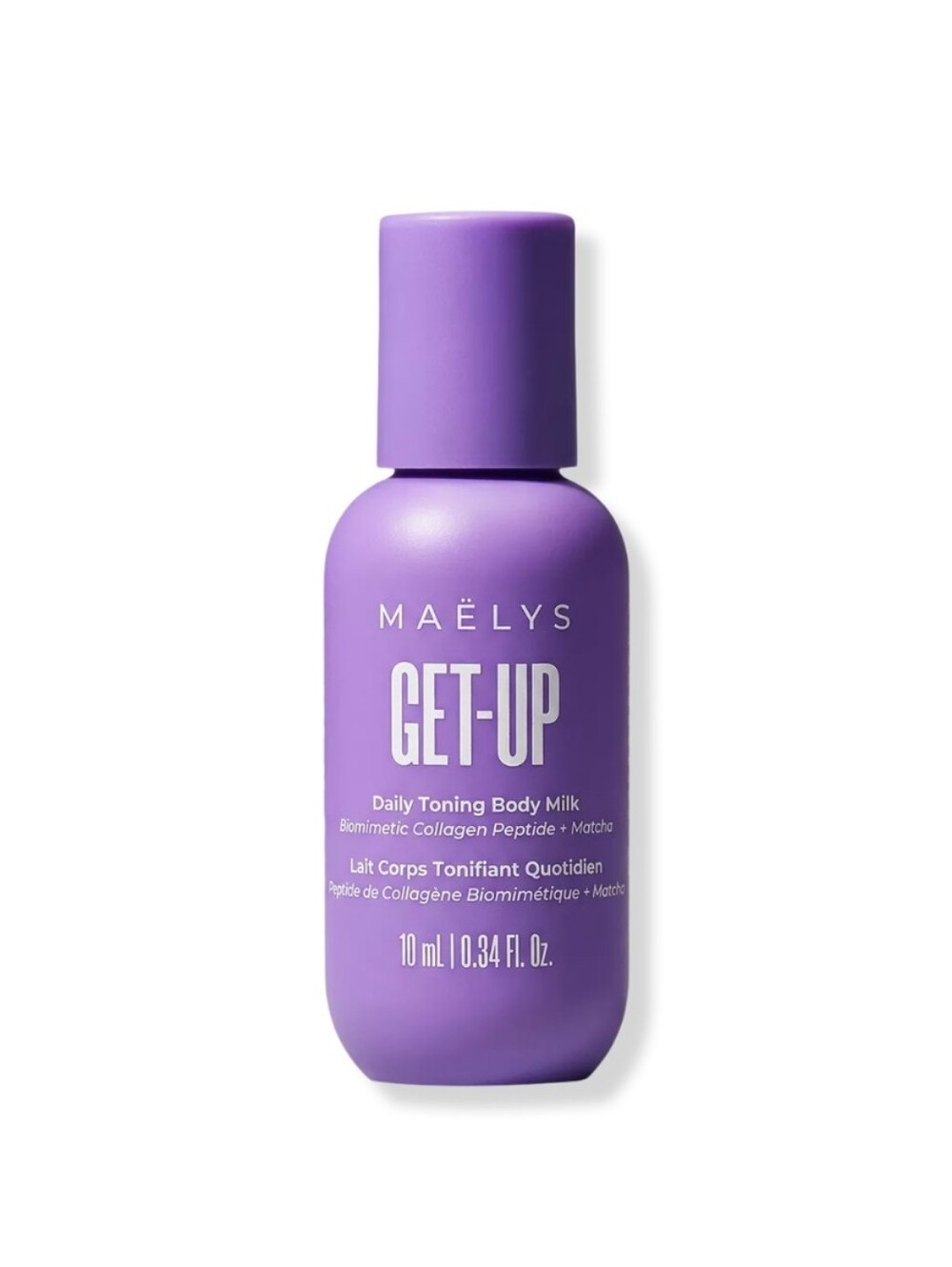 MAELYS GET-UP DAILY TONING MILK WITH BIOMIMETIC COLLAGEN, PEPTIDES + MATCHA.